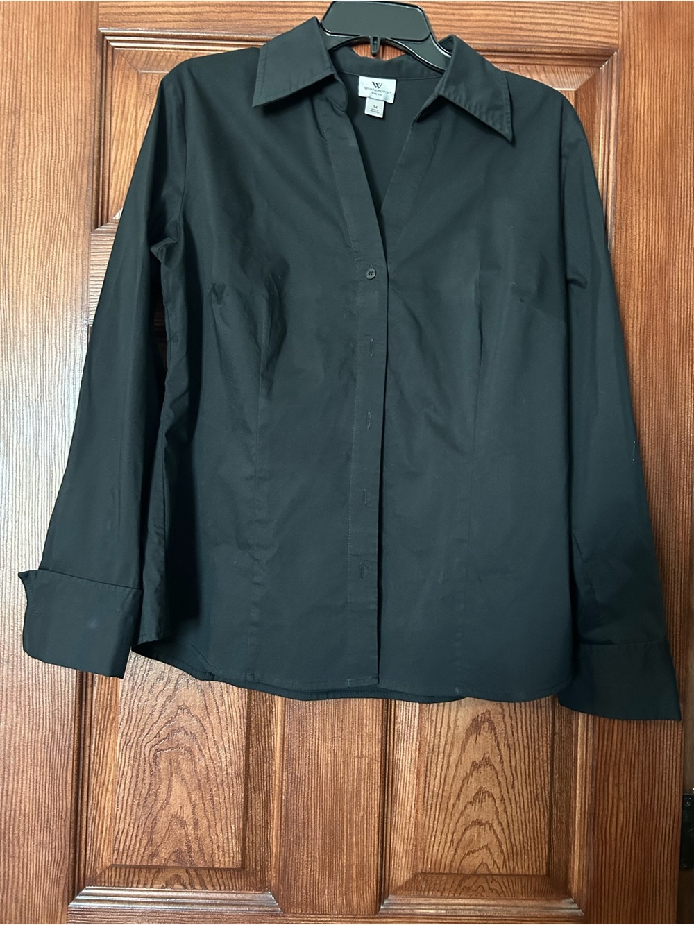 Classic Black Button-Front Shirt